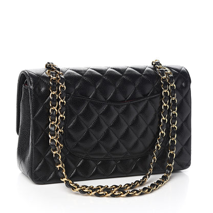 Chanel Caviar Quilted Medium Double Flap Black 2 of 10