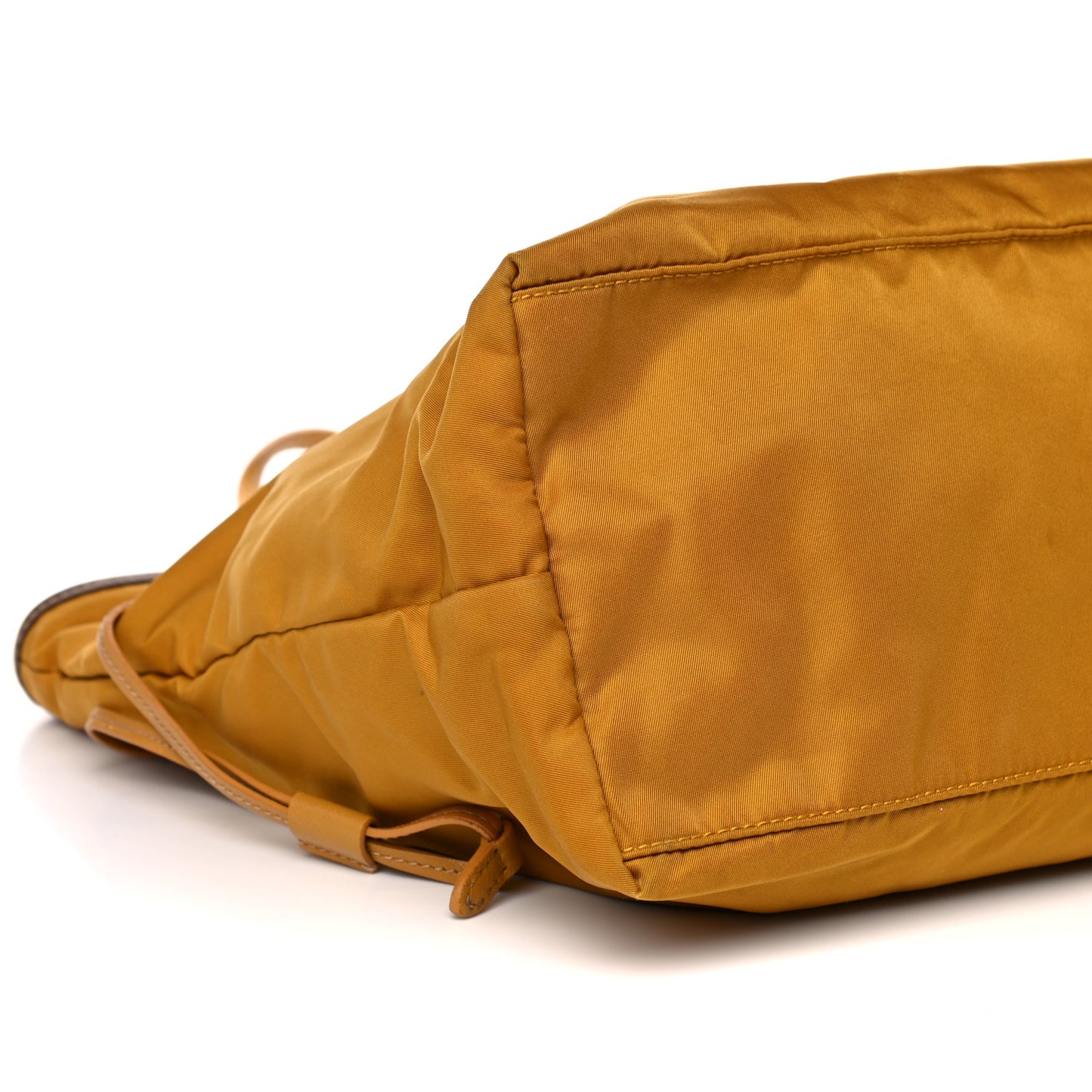 Tessuto Nylon Saffiano Shopping Tote Yellow