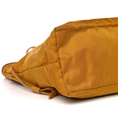 Prada Tessuto Nylon Saffiano Shopping Tote Yellow 8 of 22