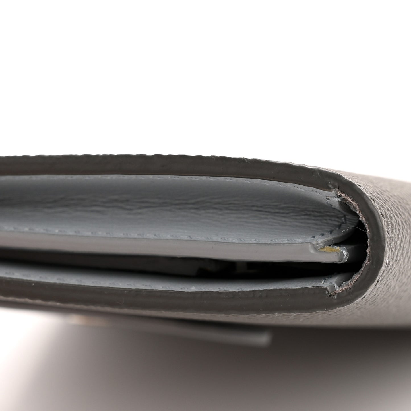 Grained Calfskin Medium Multifunction Strap Wallet Pebble Mineral