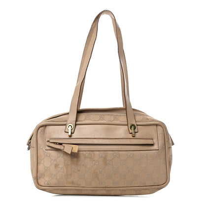 Gucci Monogram Satchel Beige 1 of 4