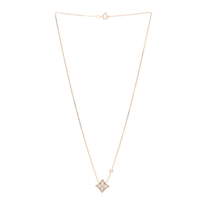 Louis Vuitton 18K Pink Gold Diamond Mother of Pearl Color Blossom BB Star Pendant Necklace 3 of 5