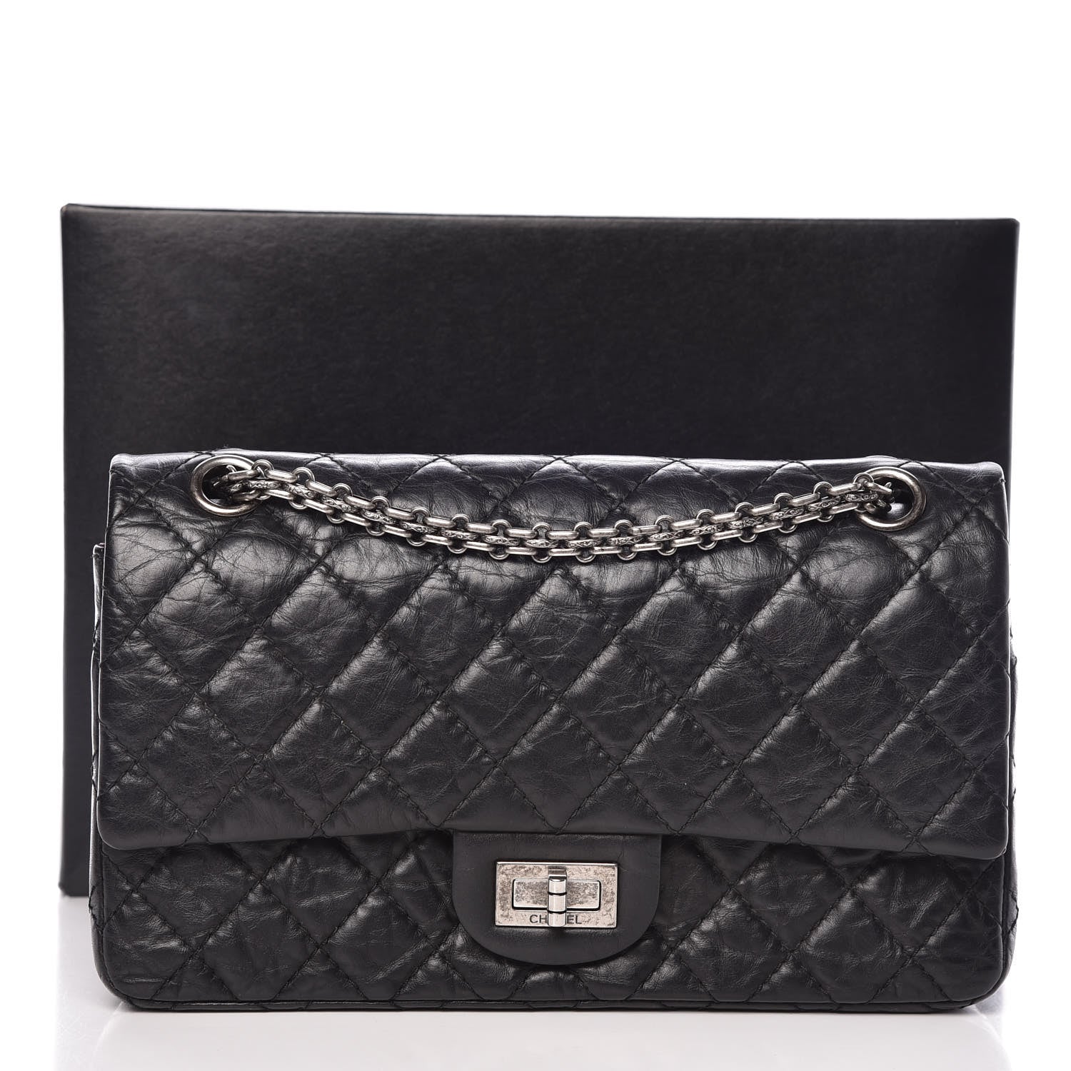 Chanel Aged Calfskin Quilted 2.55 Reissue 225 Flap Black 11 of 11