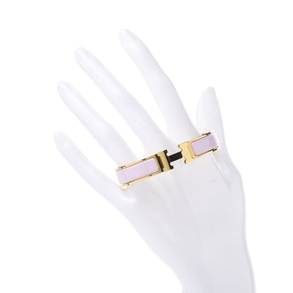 Hermes Enamel Narrow Clic Clac H Bracelet GM Rose Dragee 2 of 5