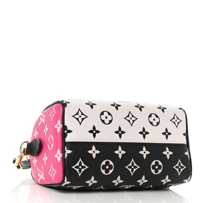 Louis Vuitton Empreinte Monogram Spring in the City Speedy Bandouliere 20 Black White Pink 3 of 8