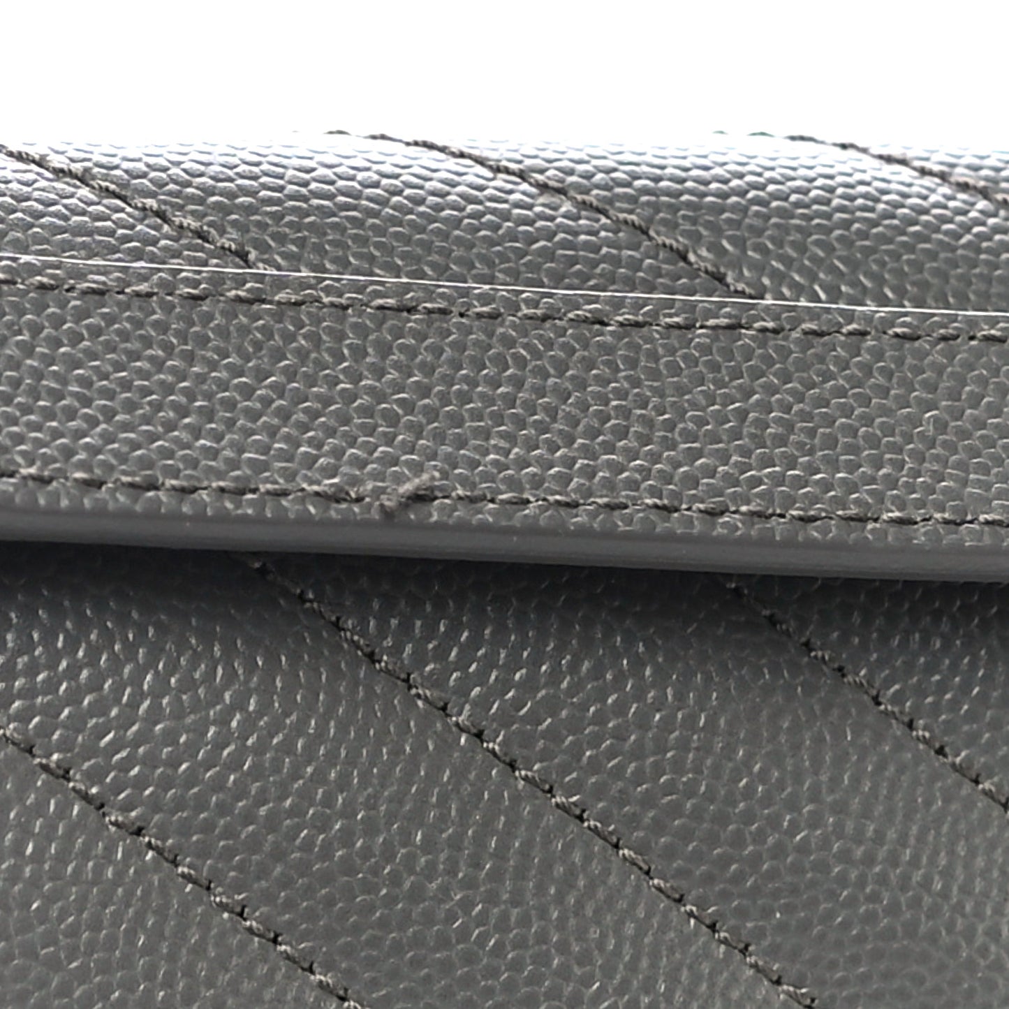Grain De Poudre Textured Mixed Matelasse Large Triquilt Monogram Satchel Earth