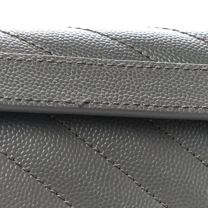 Saint Laurent Grain De Poudre Textured Mixed Matelasse Large Triquilt Monogram Satchel Earth 15 of 16