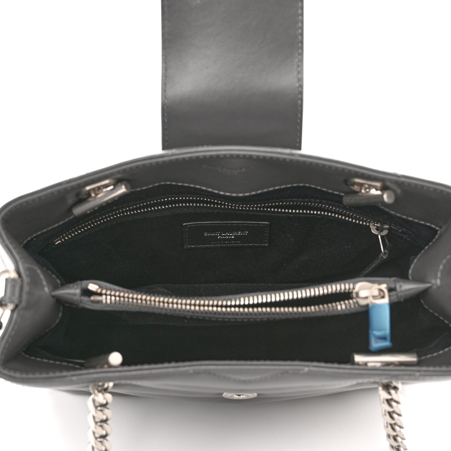 Calfskin Y Quilted Monogram Small Loulou Shopper Grey