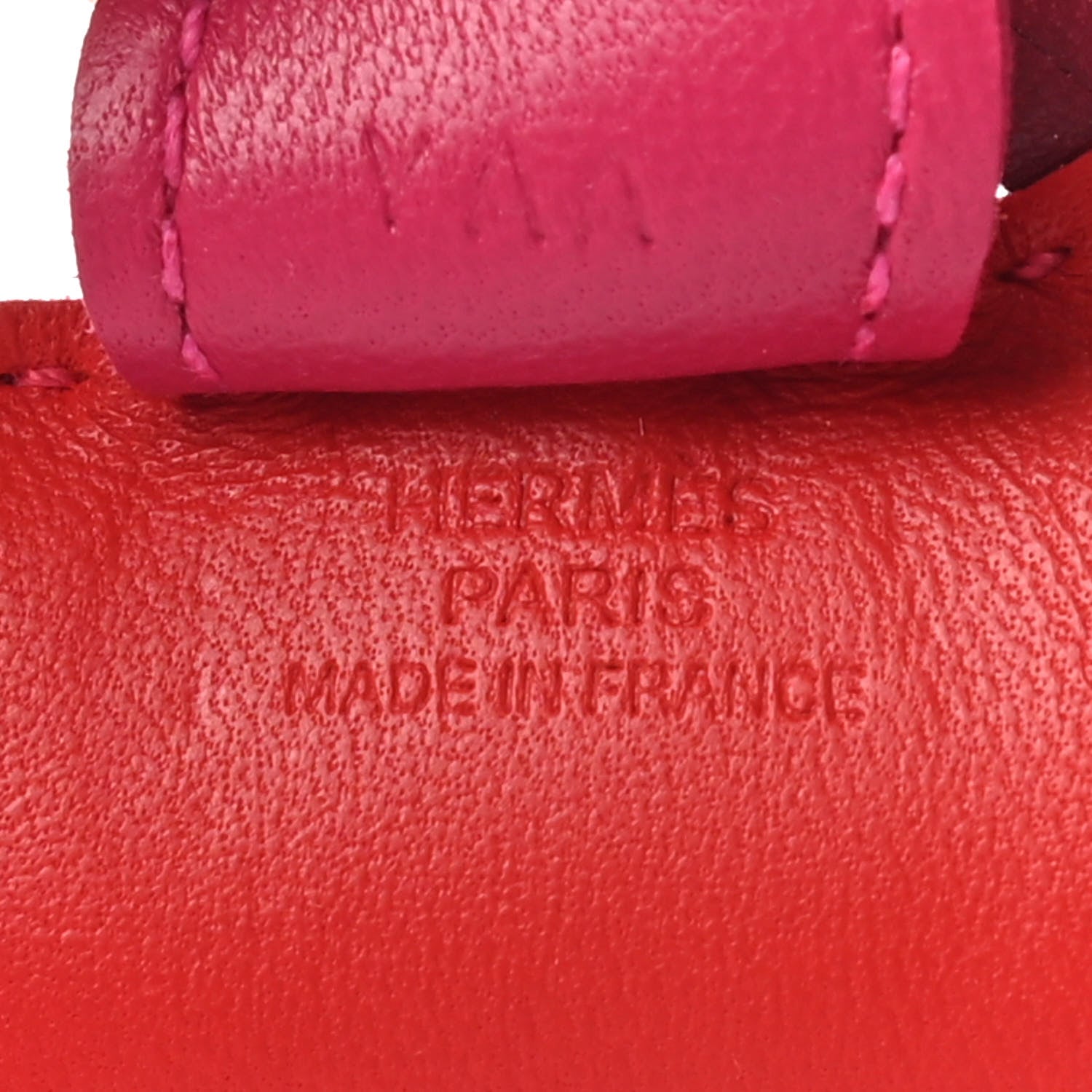 Hermes Milo Lambskin Grigri Rodeo Horse Bag Charm PM Rouge Indien Rubis Rose Mexico 3 of 3