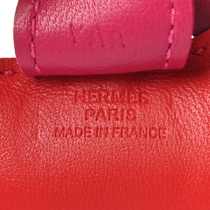 Hermes Milo Lambskin Grigri Rodeo Horse Bag Charm PM Rouge Indien Rubis Rose Mexico 3 of 3