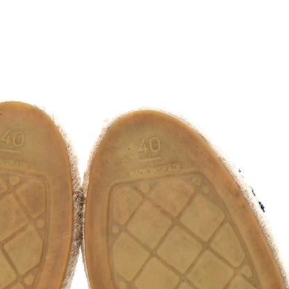 Chanel Terry Cloth CC Espadrilles 40 Silver Black 6 of 10