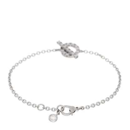 Hermes 18K White Gold Diamond Finesse Bracelet SH 2 of 4