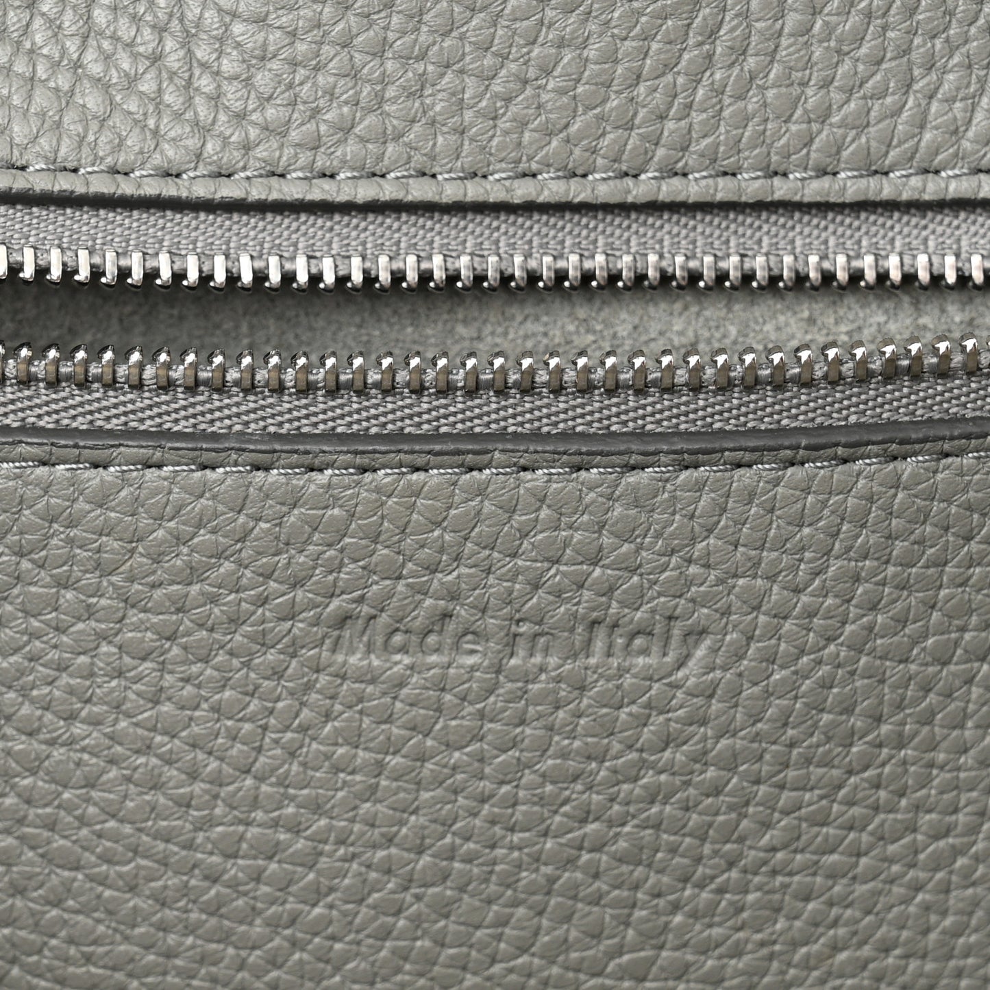 Supple Calfskin Long Strap Small Big Bag Grey