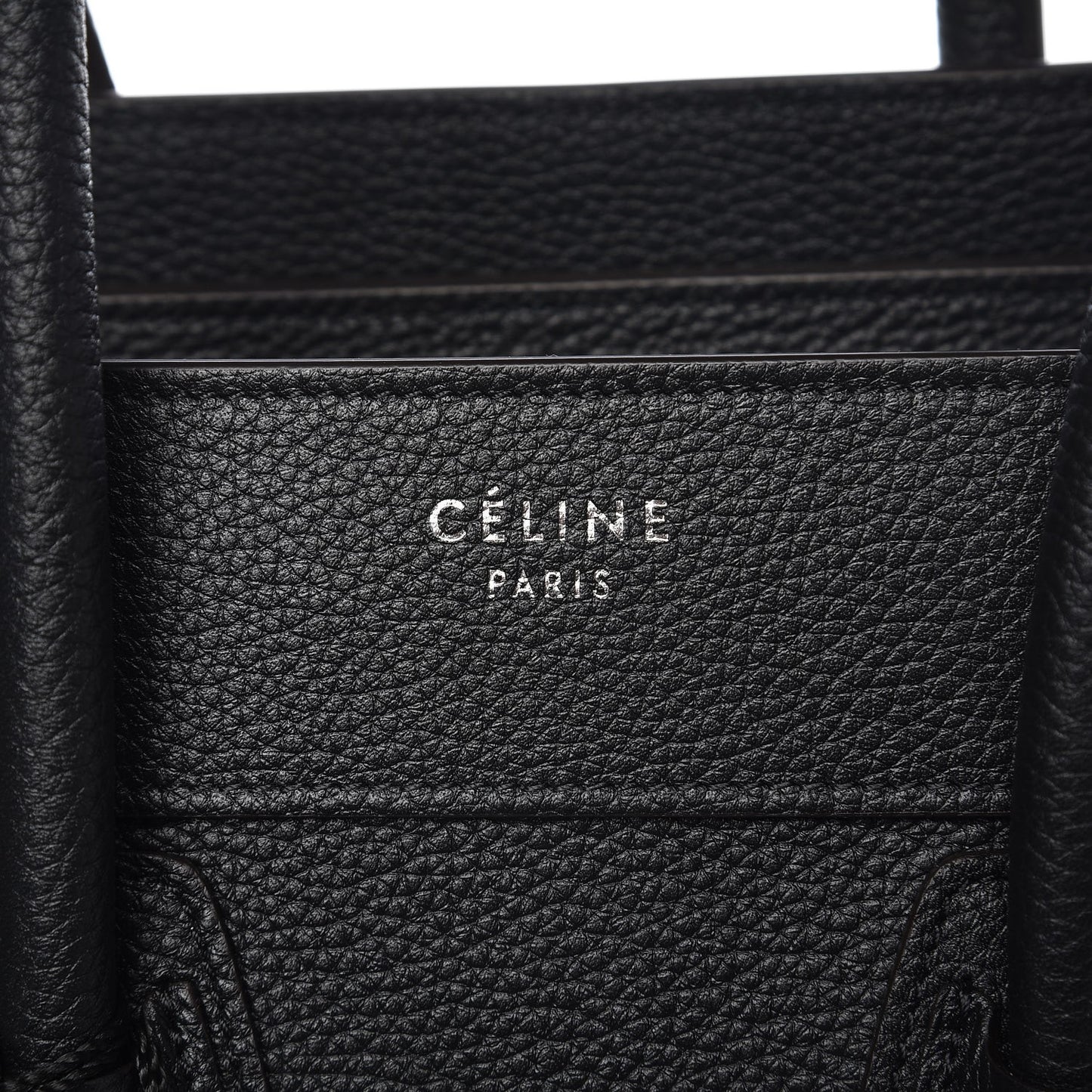 Drummed Calfskin Micro Luggage Black