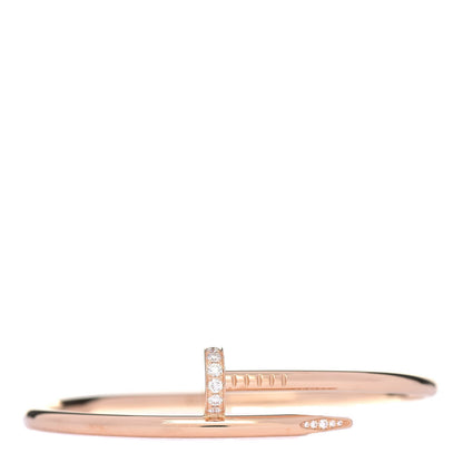 Cartier 18K Pink Gold Diamond Juste Un Clou Bracelet 18 1 of 5