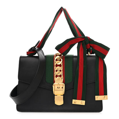 Gucci Calfskin Small Sylvie Shoulder Bag Black 1 of 14