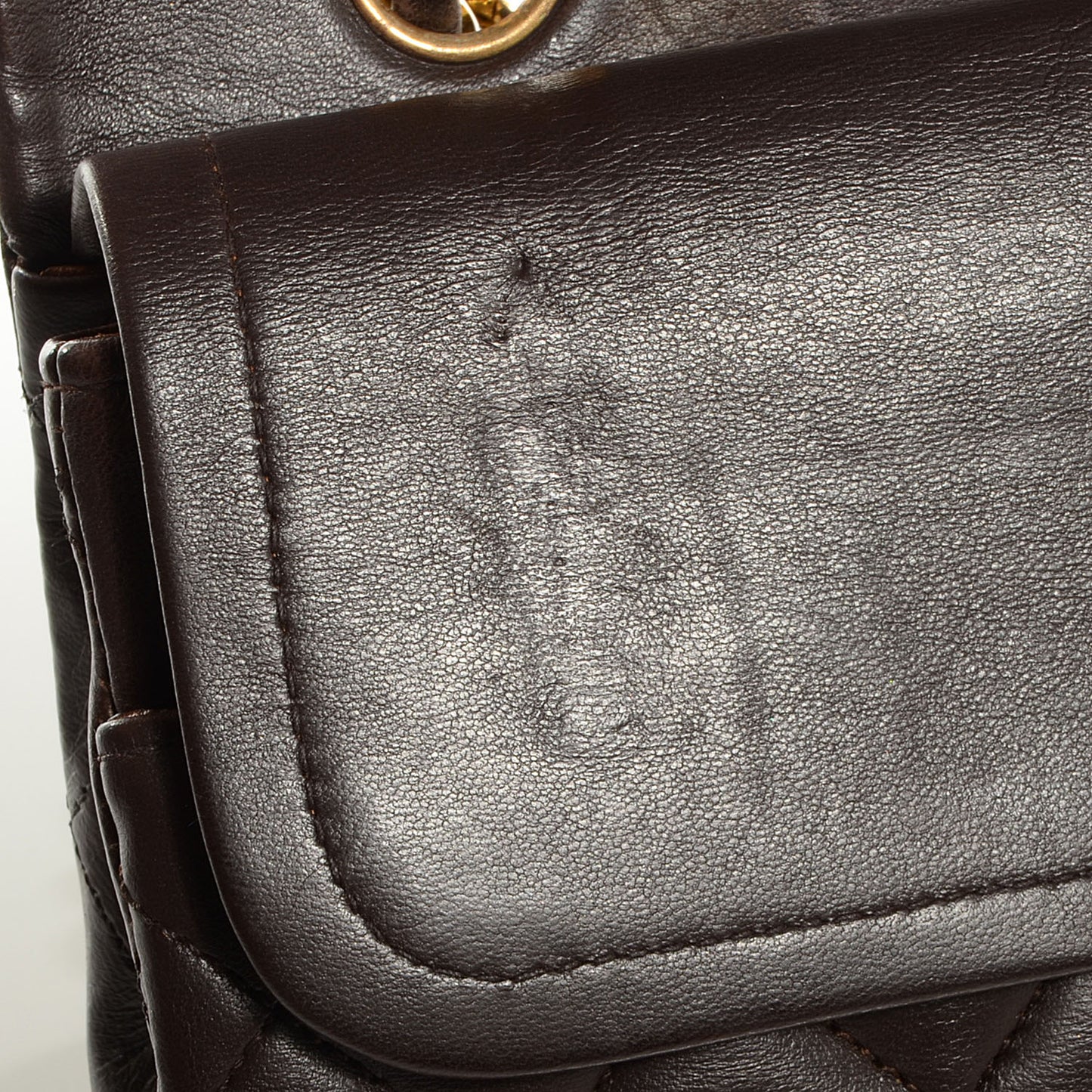 Lambskin Medium Double Flap Brown