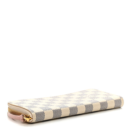 Louis Vuitton Damier Azur Clemence Wallet Rose Ballerine 4 of 9