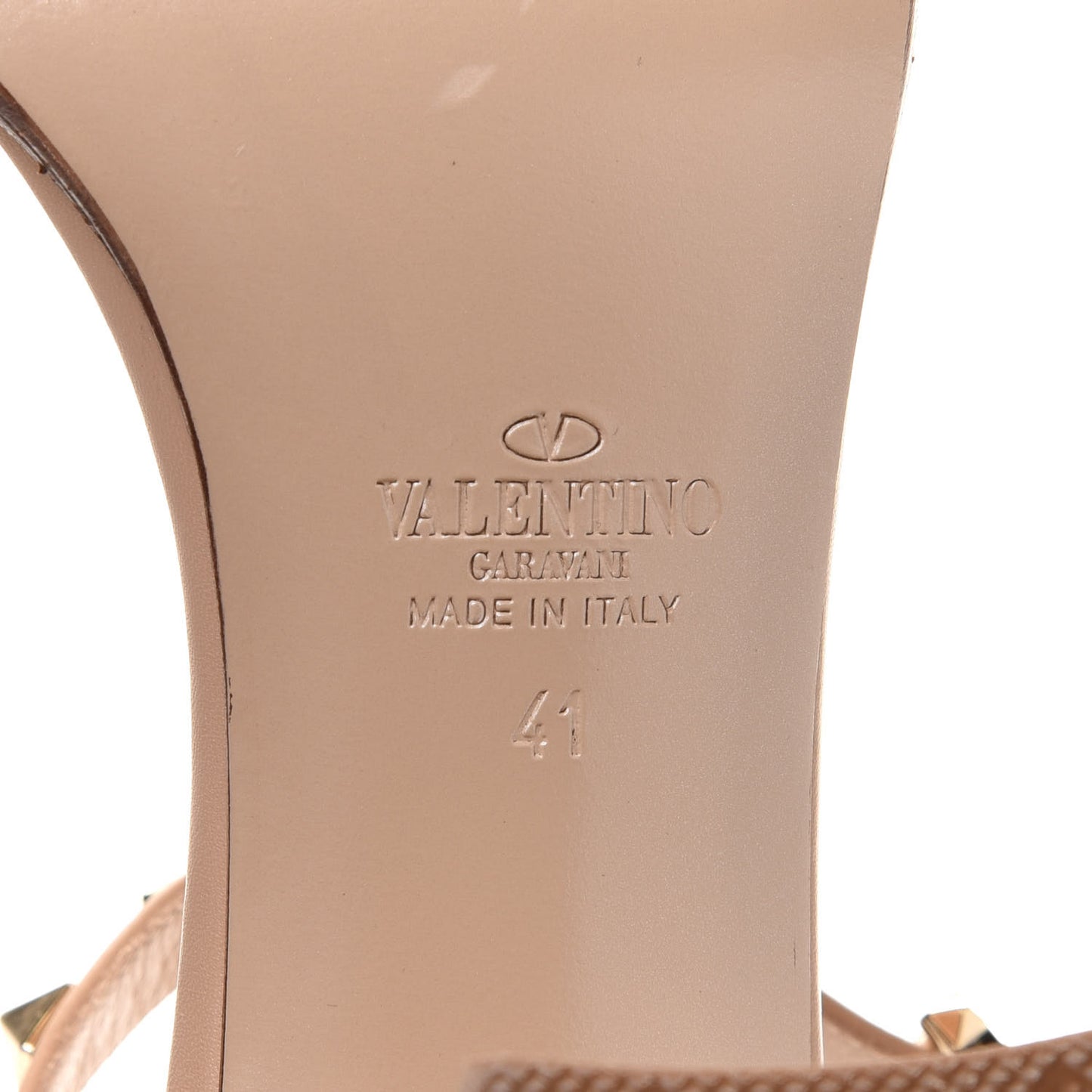 Calfskin Rockstud 90mm City Sandals 41 Poudre