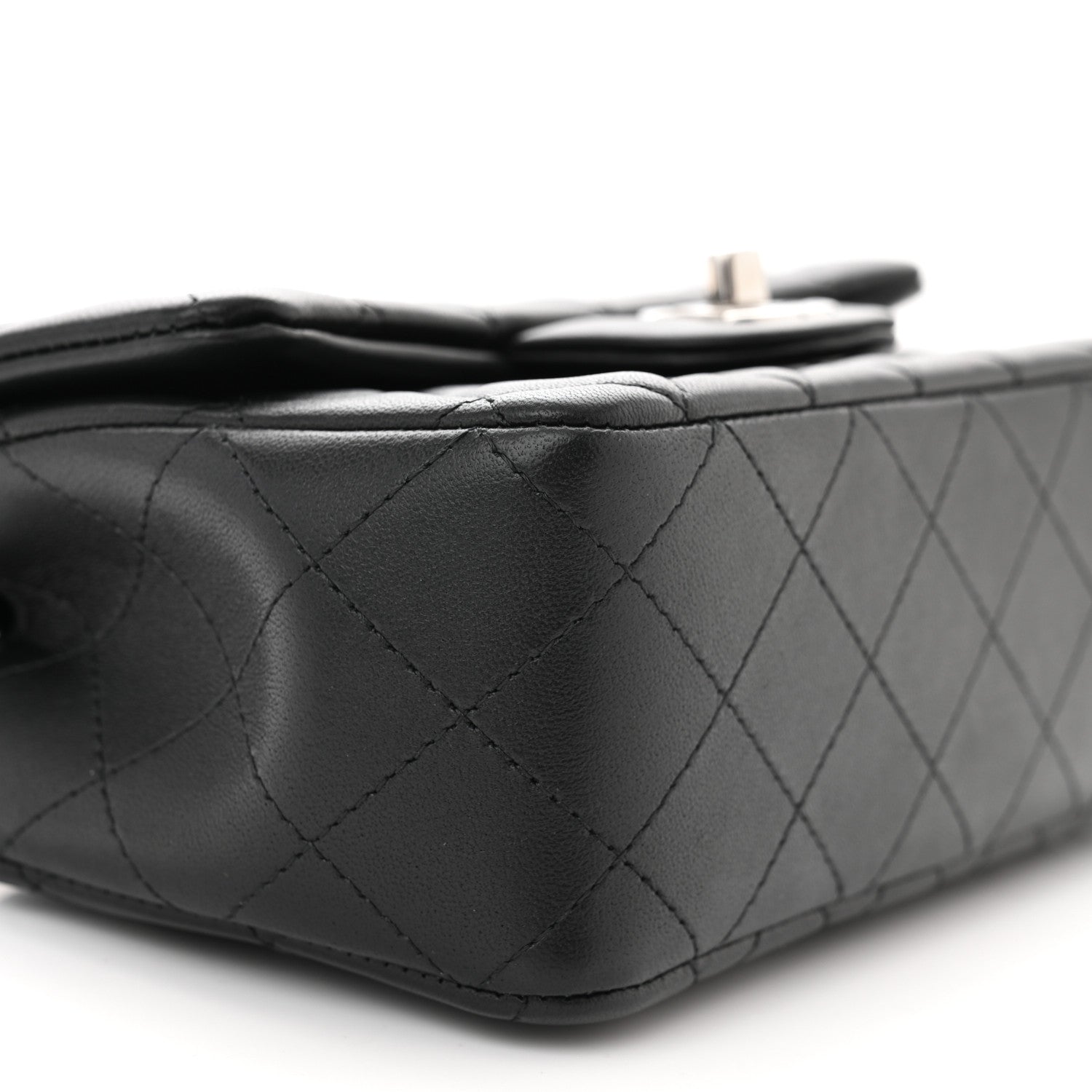 Chanel Lambskin Quilted Mini Rectangular Flap Black 9 of 11