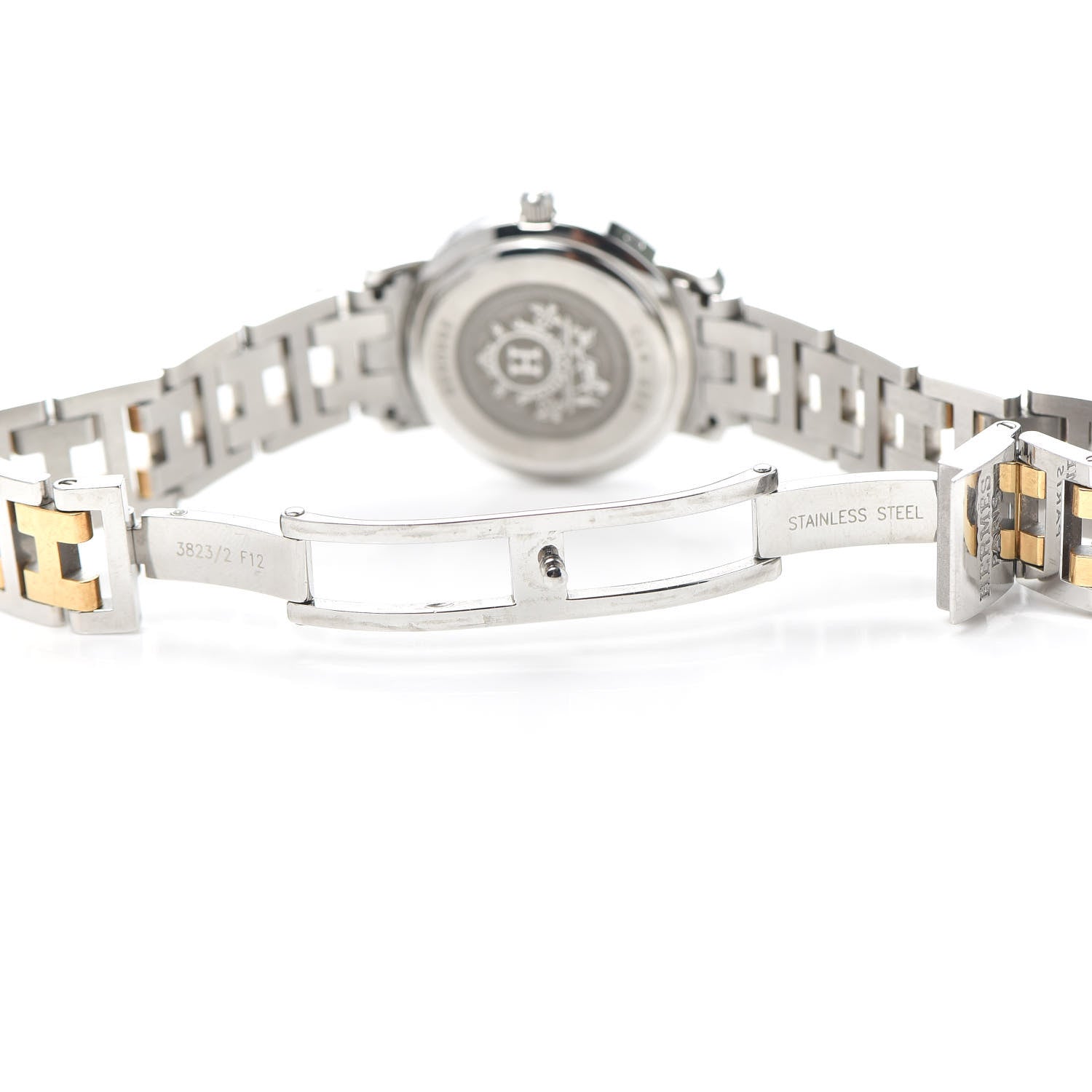 Hermes Stainless Steel 24mm Clipper Quartz Watch Gold 5 of 6
