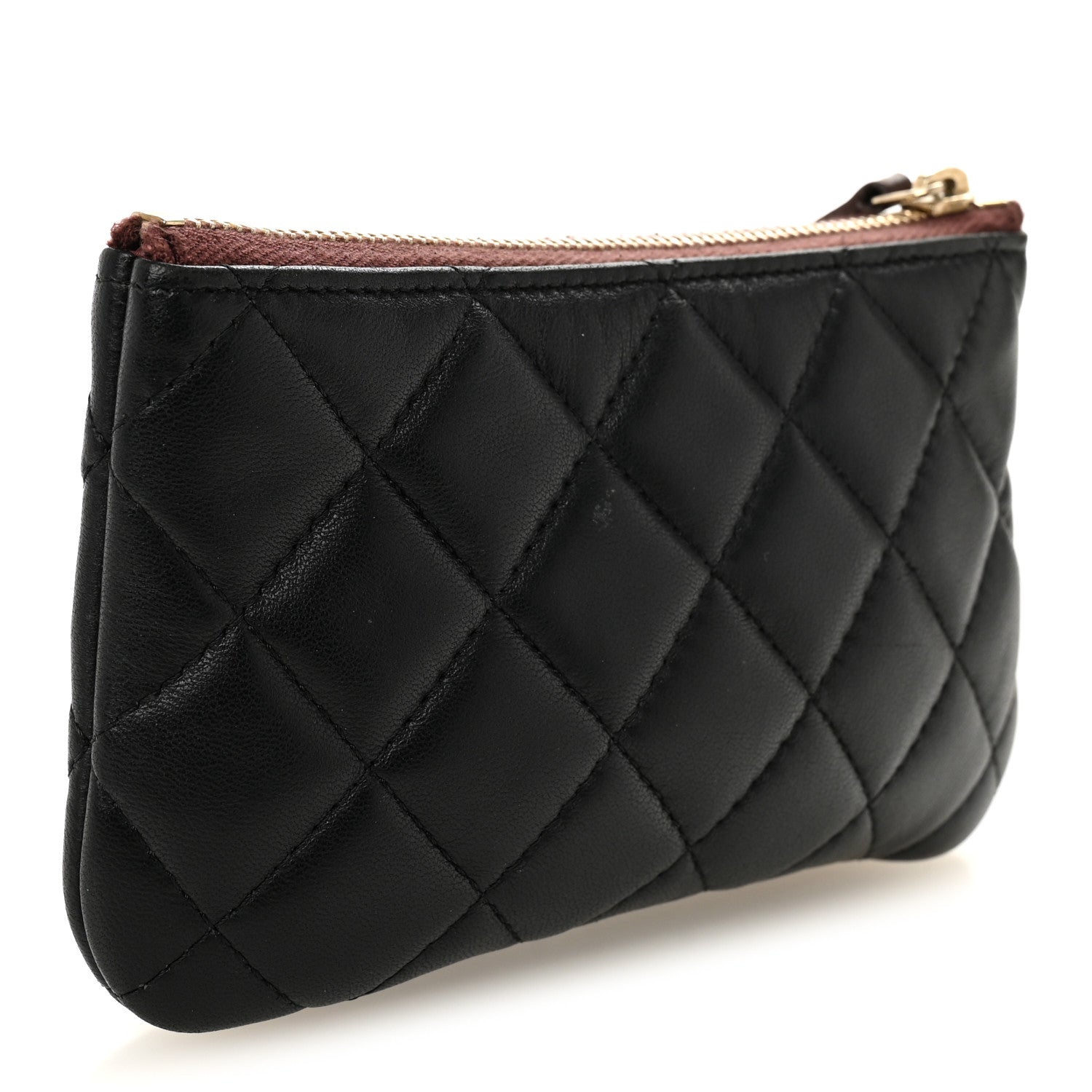 Chanel Lambskin Quilted Small Cosmetic Case Black 3 of 7