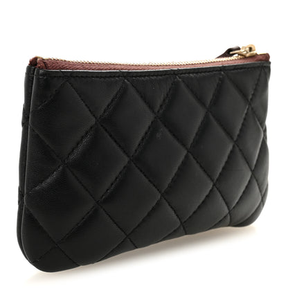 Chanel Lambskin Quilted Small Cosmetic Case Black 3 of 7