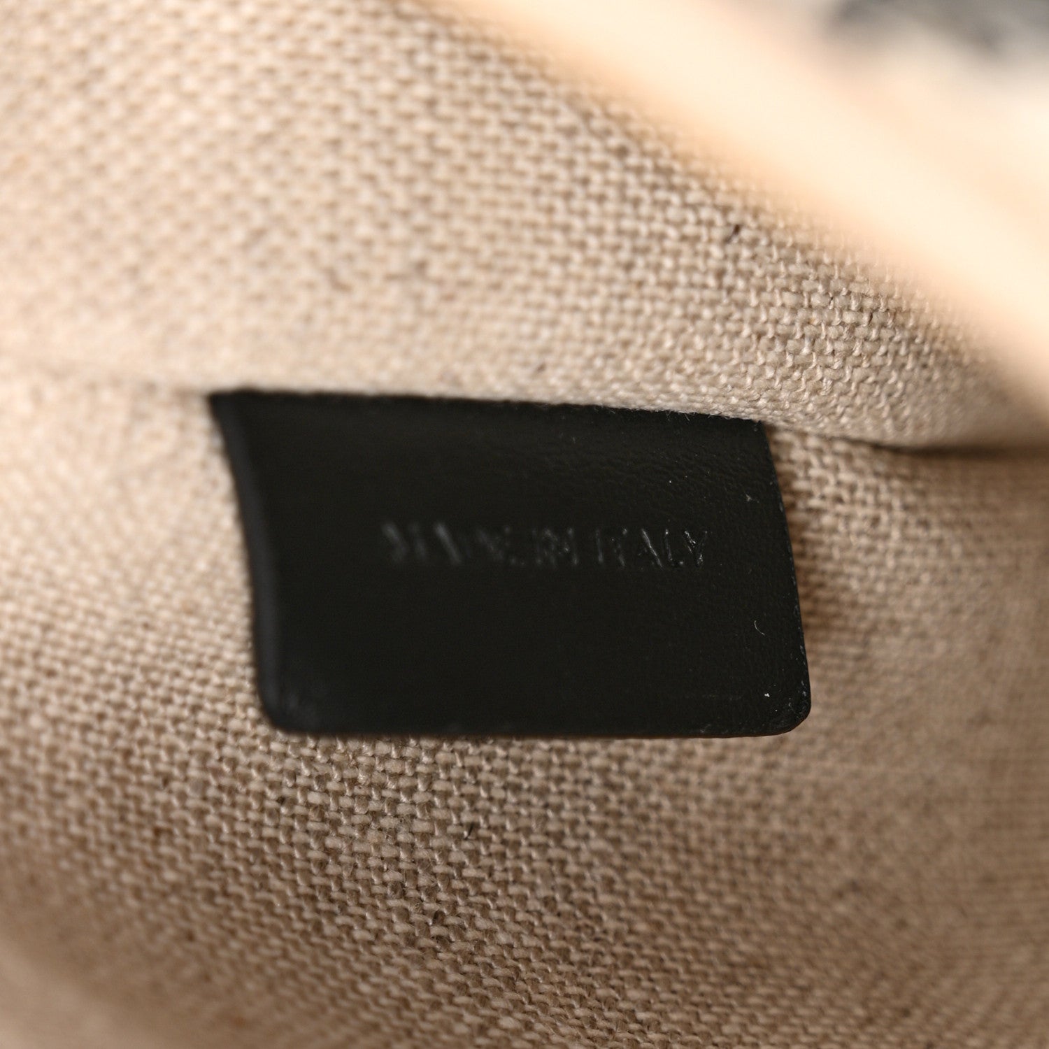 Celine Cotton Gabardine Bouclette Embroidered Medium Strap Ava Triomphe Shoulder Bag Black 7 of 10