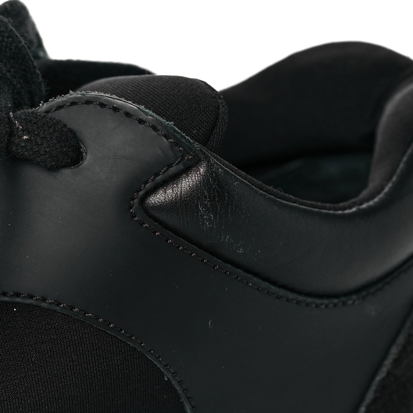 Fabric Calfskin Suede CC Sneakers 38 Black