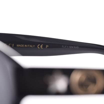 Gucci Round Frame Star Sunglasses GG0208S Black 6 of 9