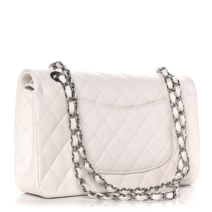 Chanel Caviar Quilted Medium Double Flap White 3 of 13