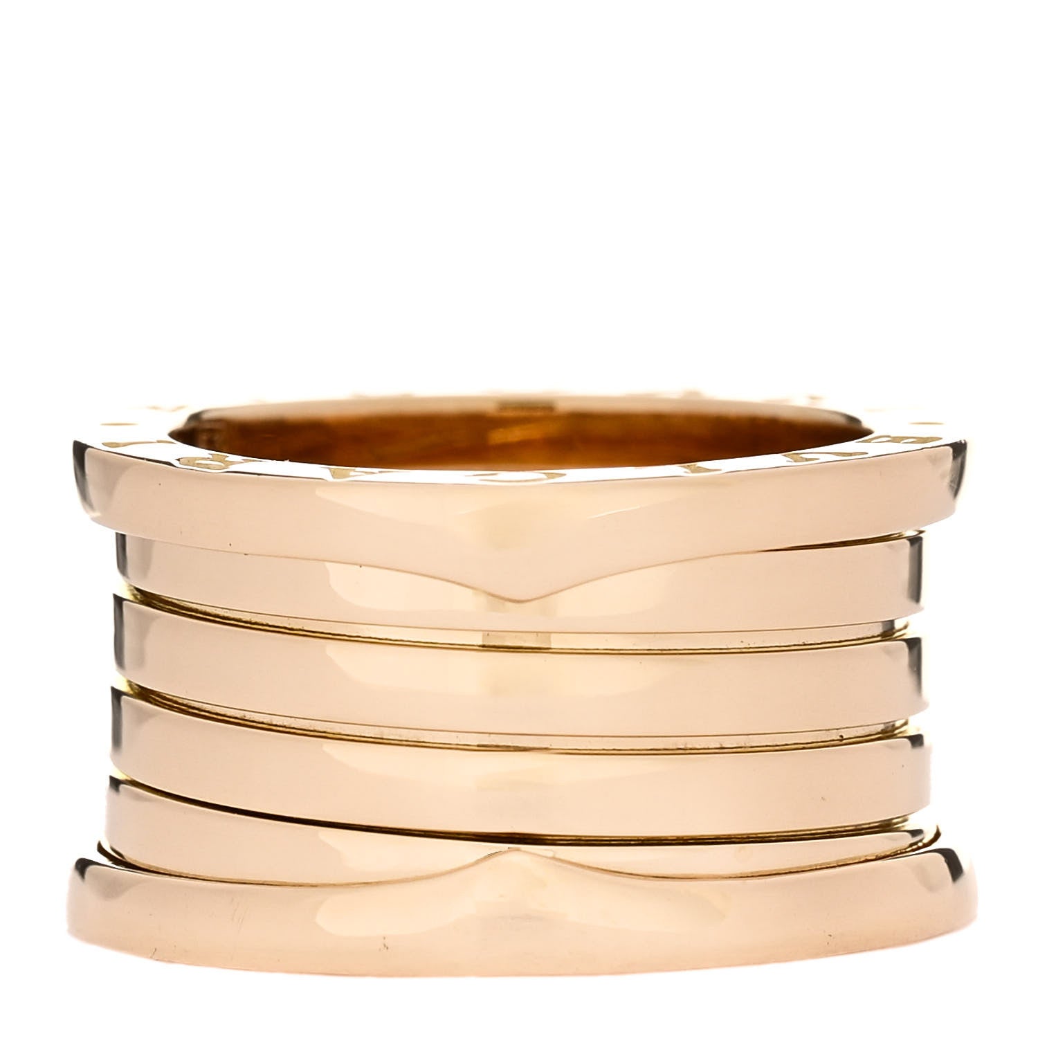 Bulgari 18K Yellow Gold B.Zero1 Four-Band Ring 53 6.5 3 of 6