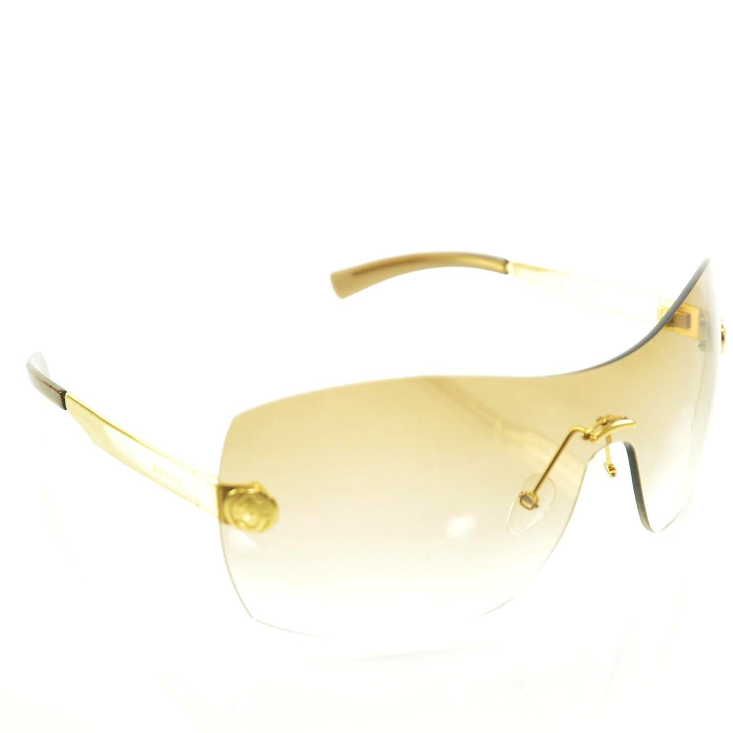 Gucci Rimless Sunglasses Peach 1 of 7