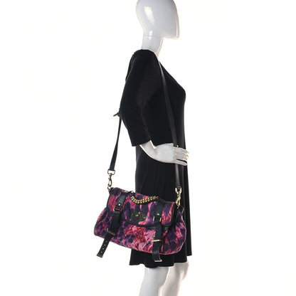 Mulberry Denim Alexa Quilted Loopy Leopard Print Purple Red 2 of 21