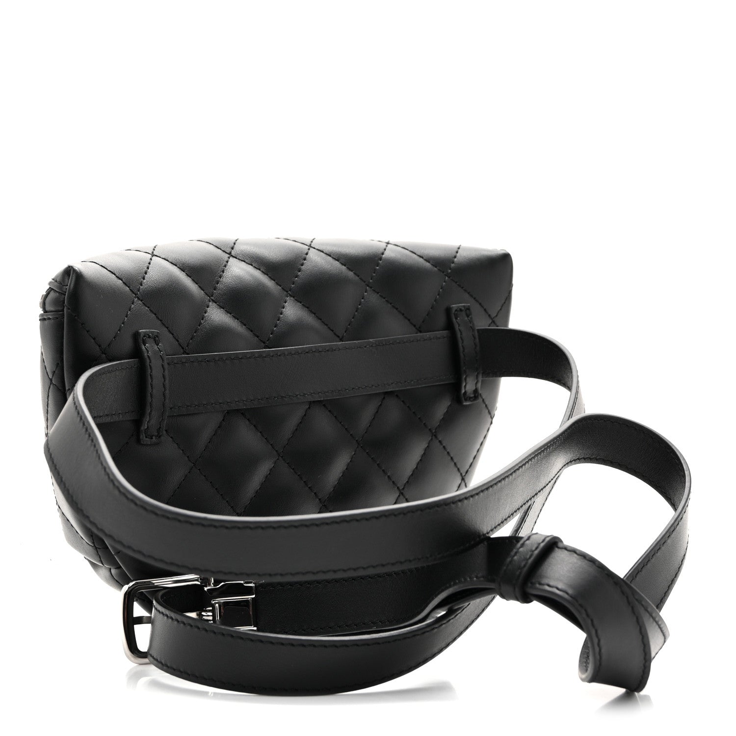 Chanel Calfskin Quilted Waist Belt Bag Black 3 of 12
