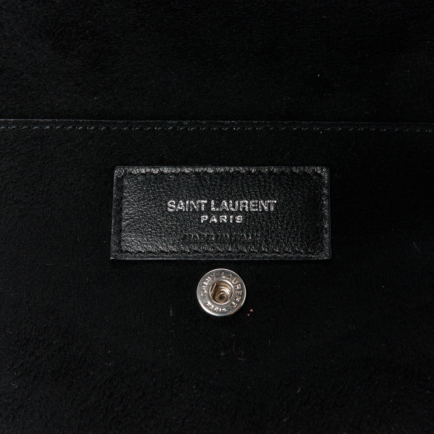 Lambskin Teddy Drawstring Bag Black