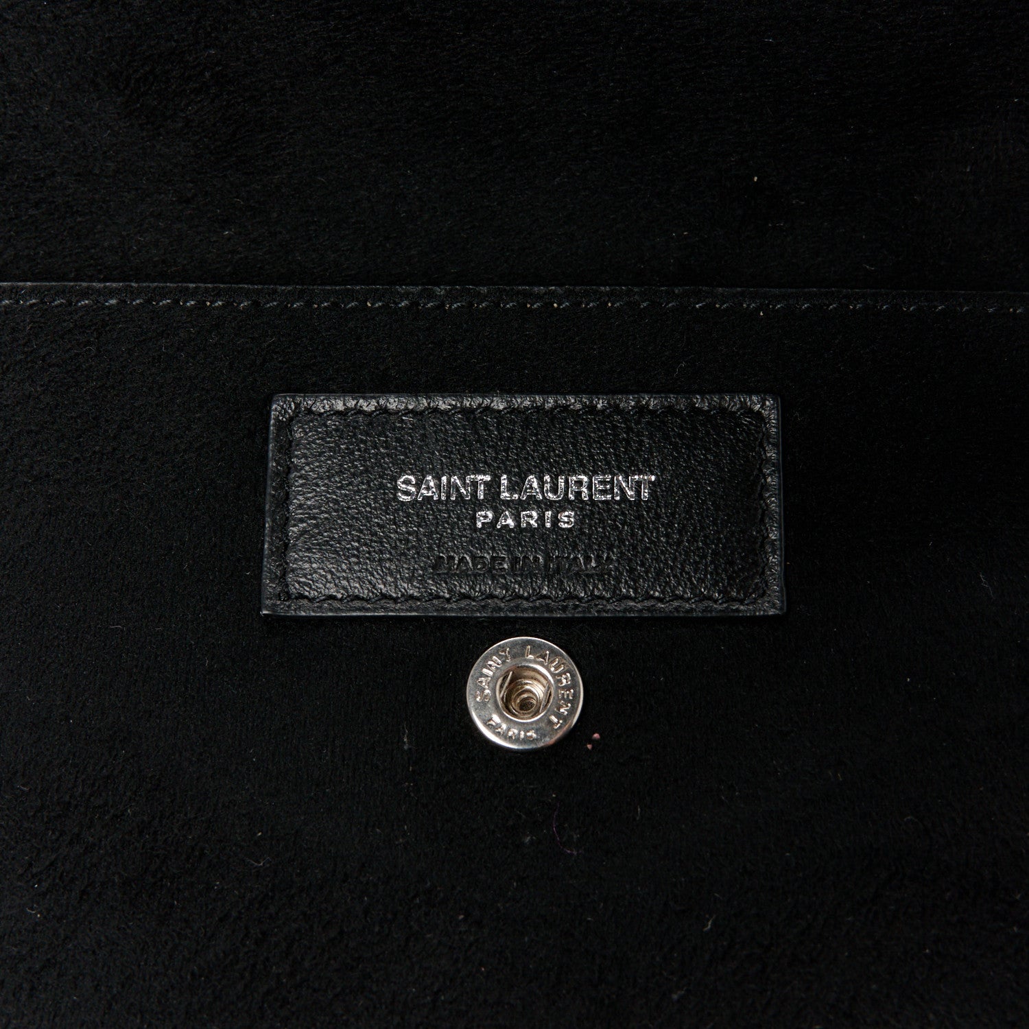 Saint Laurent Lambskin Teddy Drawstring Bag Black 8 of 14