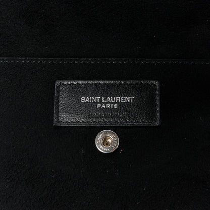 Saint Laurent Lambskin Teddy Drawstring Bag Black 8 of 14