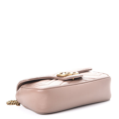Gucci Calfskin Matelasse Super Mini GG Marmont Shoulder Bag Porcelain Rose 5 of 10