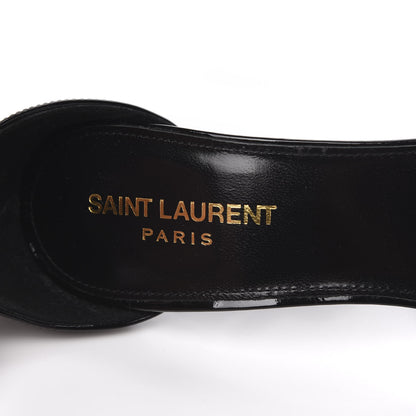 Saint Laurent Patent Calfskin Opyum 110 Sandals 38 Black 8 of 9