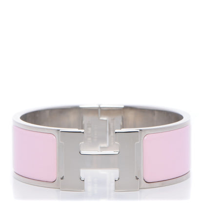 Hermes Enamel Wide Clic Clac H Bracelet GM Rose Nacarat 1 of 4