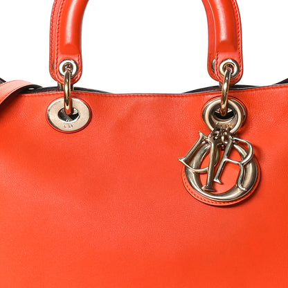 Christian Dior Smooth Calfskin Large Diorissimo Tote Orange 10 of 14