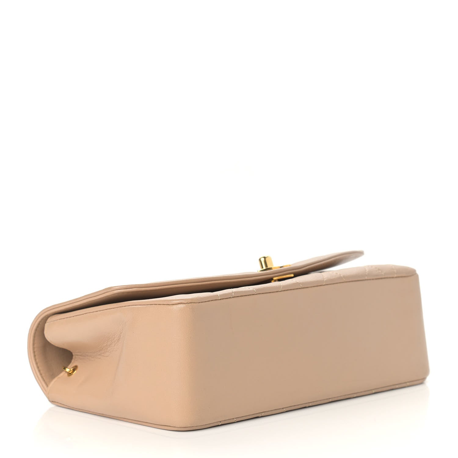 Chanel Lambskin Quilted Small Single Flap Beige 4 of 13