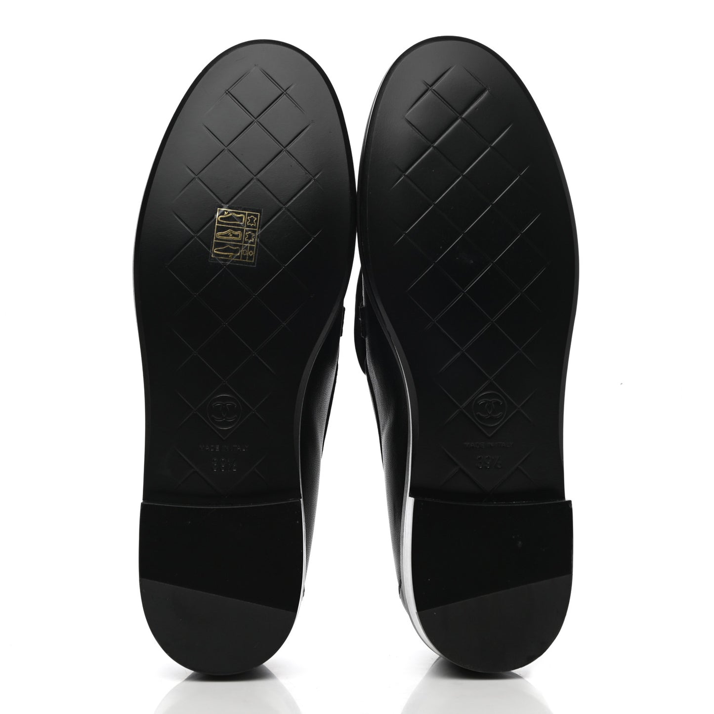 Lambskin Quilted CC Turnlock Loafers 39.5 Black