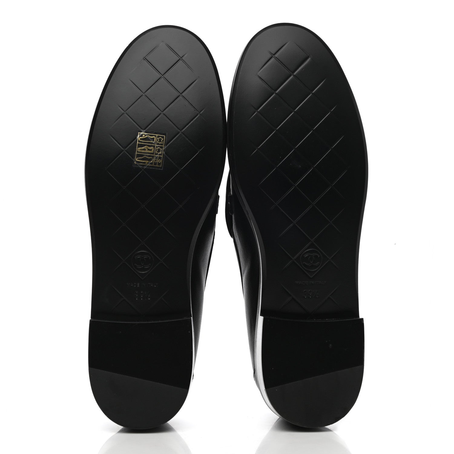 Chanel Lambskin Quilted CC Turnlock Loafers 39.5 Black 7 of 9