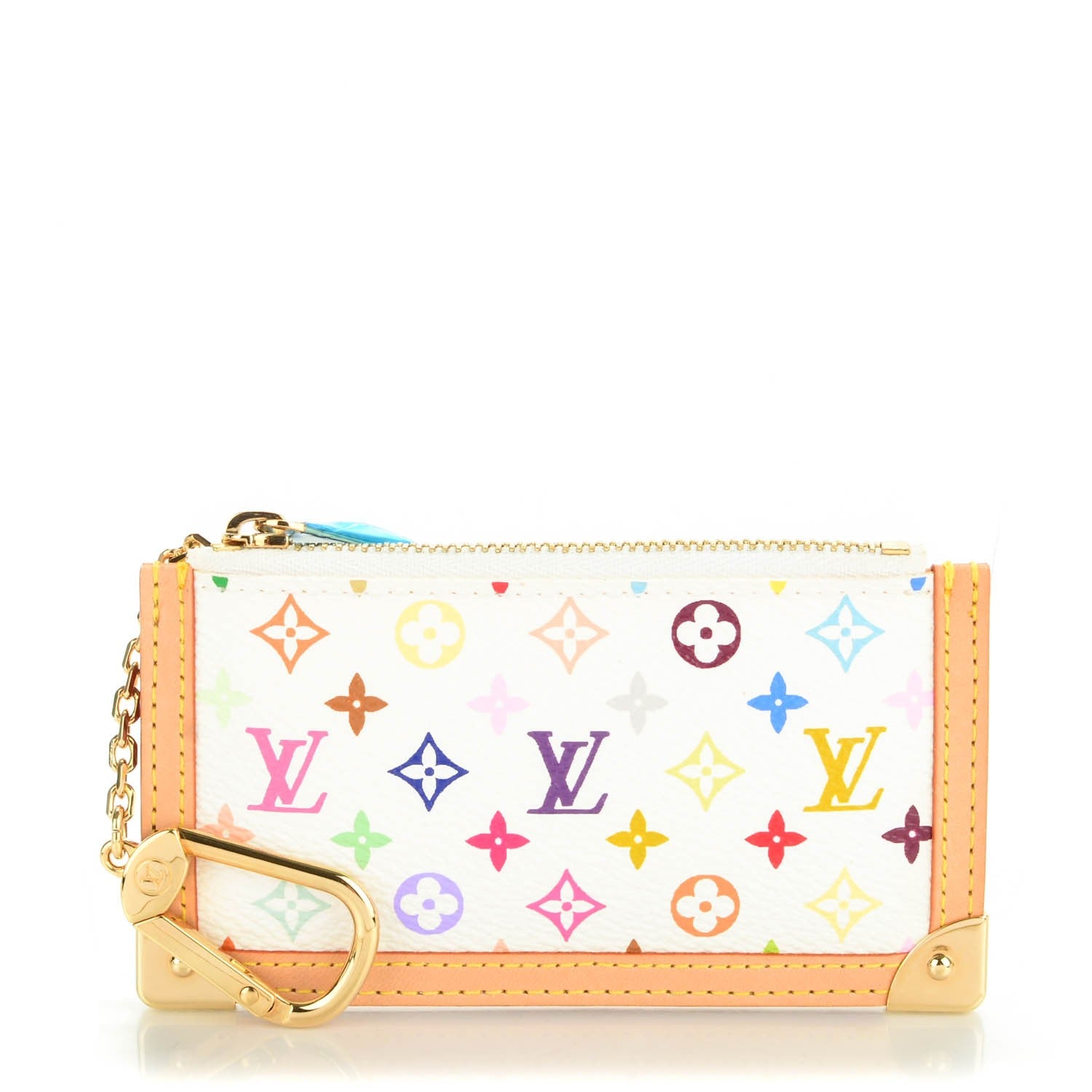Louis Vuitton Monogram Multicolor Key Pouch White 1 of 7