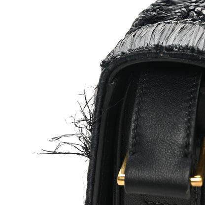 Valentino Garavani Raffia Braided Supervee Crossbody Bag Black 10 of 10