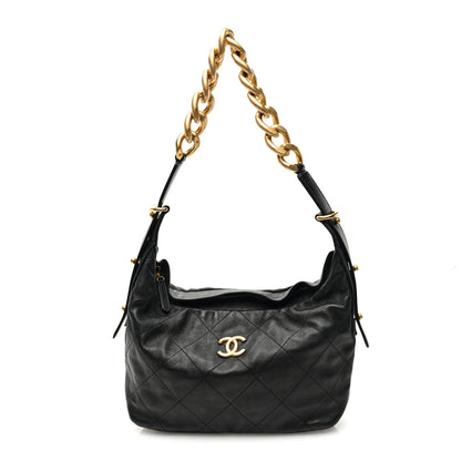 Chanel Calfskin Quilted Daily Hobo Black 1 of 10