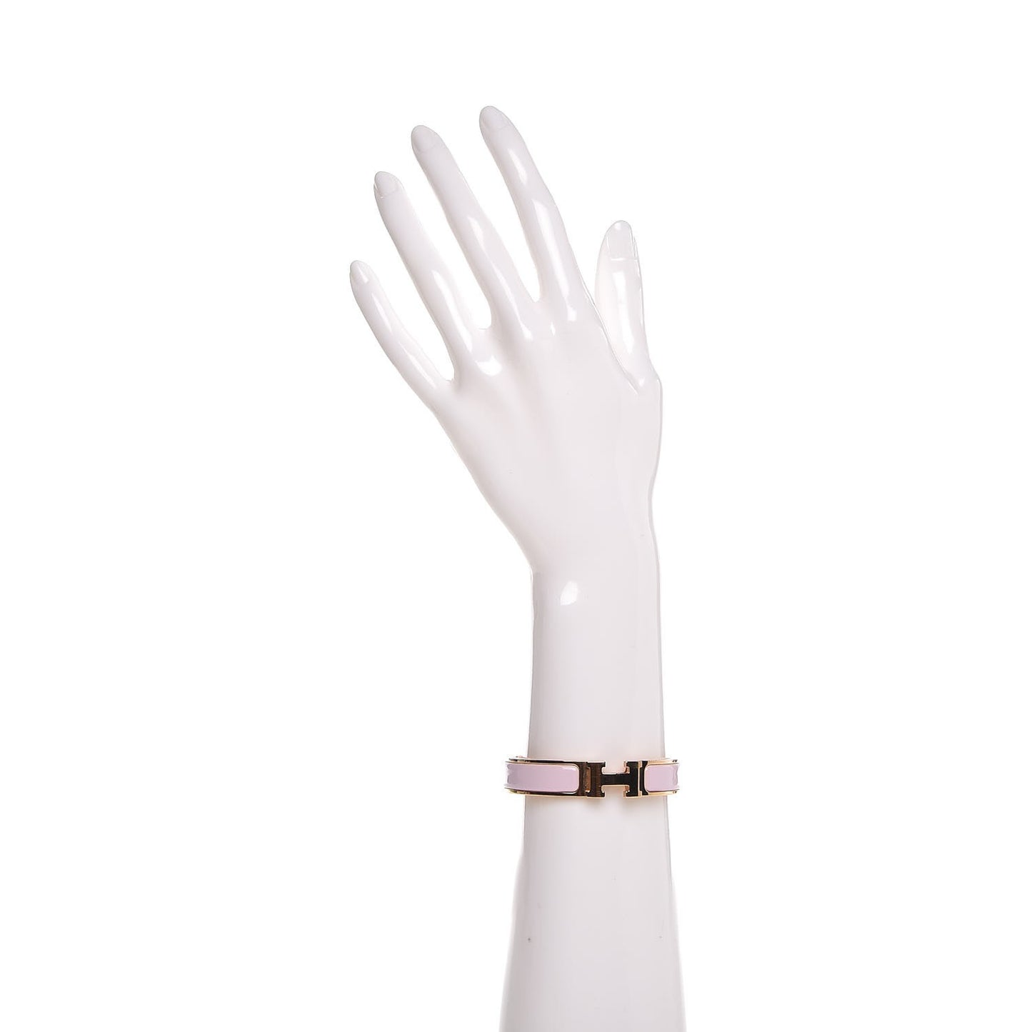 Enamel Narrow Clic Clac H Bracelet PM Rose Dragee