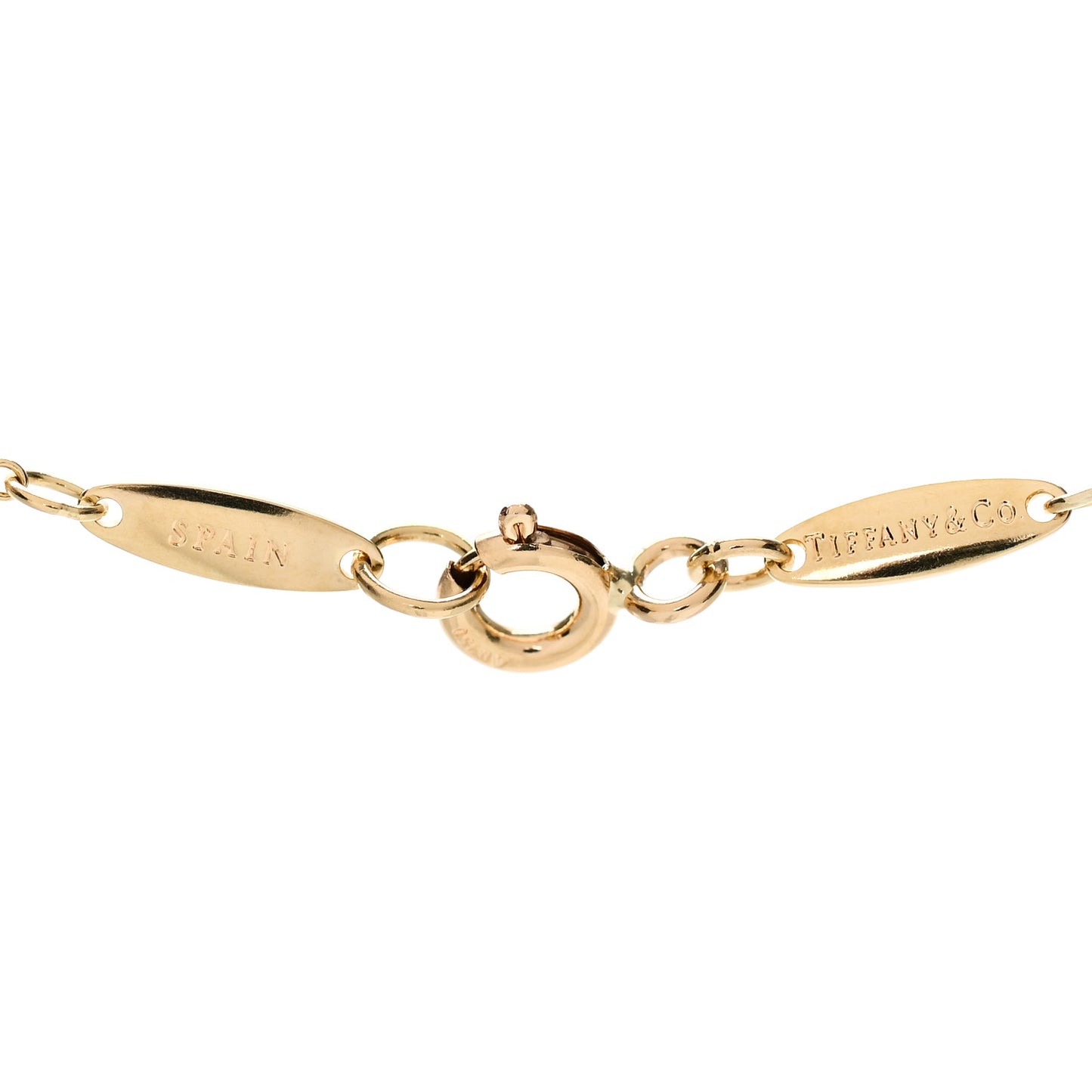 18K Yellow Gold 11mm Elsa Peretti Open Heart Pendant Necklace